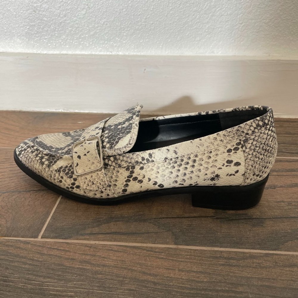 Snake Print Demi Loafers